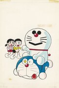 「ポストカード ドラえもん カラー原画 ロボット雪だるま