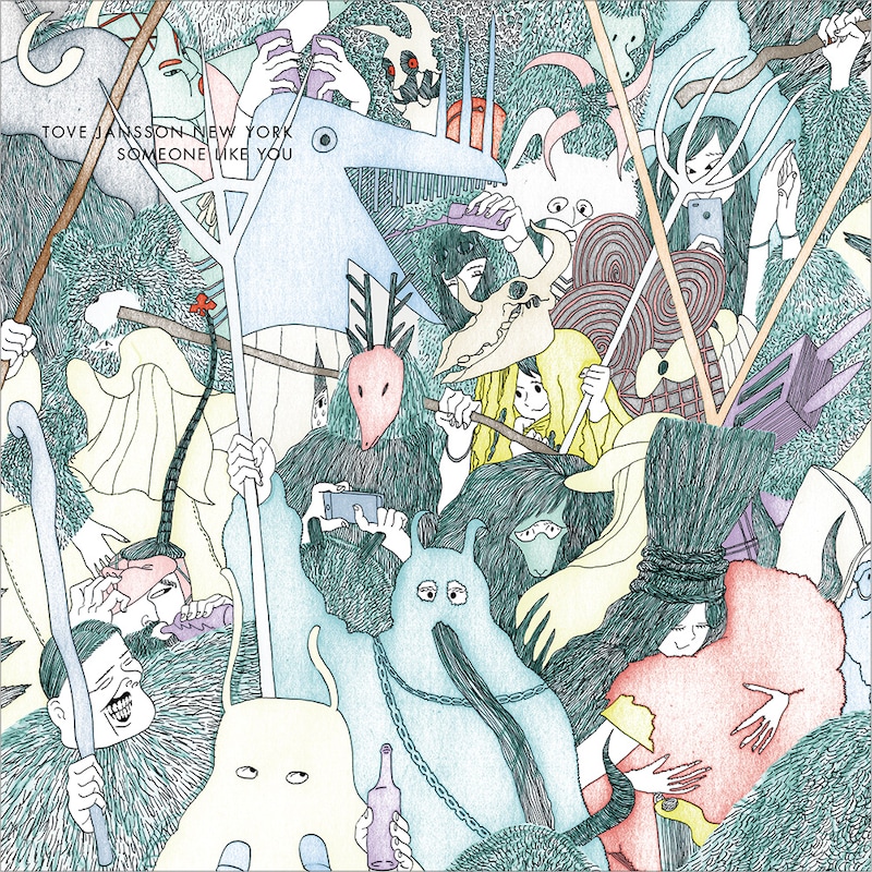 「SPACE SHOWER MUSIC ART EXHIBITION」で原画が展示される、トーベヤンソン・ニューヨーク「Someone Like You」のジャケット。