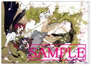 アニメイトにて購入すると特典として進呈される、鈴木次郎描き下ろしのイラストがあしらわれたA4サイズのクリアファイル。