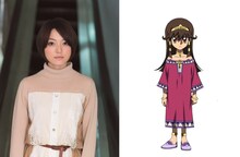 花澤香菜と映画に登場するセラ。