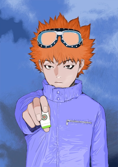 「無敵の人」のイラスト。(c)甲斐谷忍／講談社