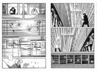 「ロボット刑事」より対決のシーン。画像は修復前のもの。