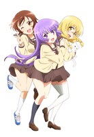 テレビアニメ「三者三葉」のキービジュアル。