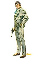 さいとう・たかをによるジェームズ・ボンドのイラスト。(c)さいとう・たかを/小学館