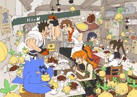 カレースタンドPLUCKとのコラボイラスト。