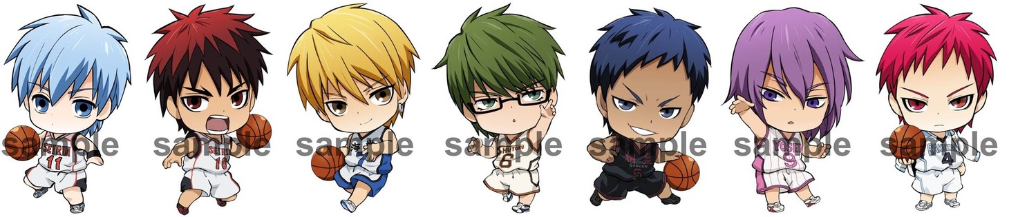 ミニサイズにデフォルメされた「黒子のバスケ」のキャラクターたち。