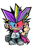 E TICKET PRODUCTIONと「NEWKIDSCREW」として活動するNEWKIDS。キャラクターイラストは同じくMOUNTAIN GRAPHICSによるもの。