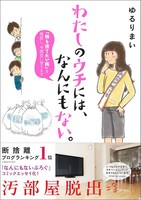 「わたしのウチには、なんにもない。 『物を捨てたい病』を発症し、今現在に至ります」原作マンガ1巻。