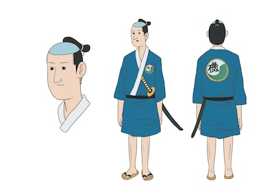 磯部磯兵衛の設定画。(c)仲間りょう/集英社・磯豆奉行所