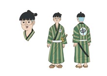 中島襄の設定画。(c)仲間りょう/集英社・磯豆奉行所