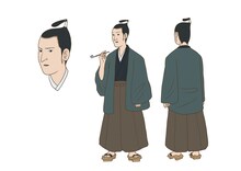 平賀源内の設定画。(c)仲間りょう/集英社・磯豆奉行所