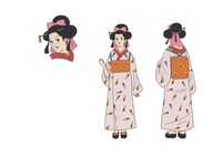 団子屋の娘さんの設定画。(c)仲間りょう/集英社・磯豆奉行所