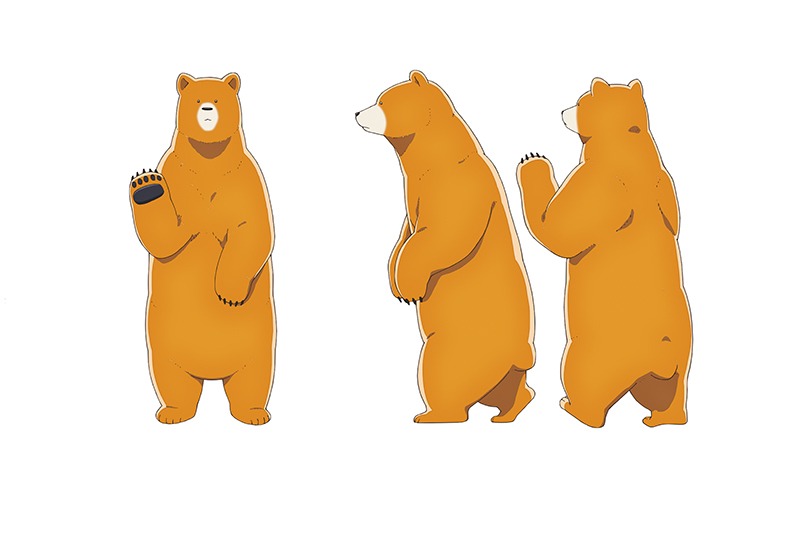 クマ井ナツの設定画。