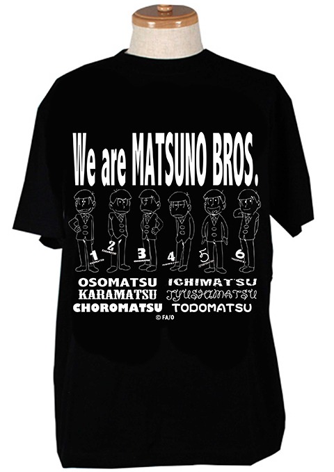 「おそ松さん Tシャツ」のブラック。