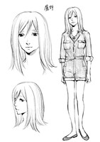 「蛍火の灯る頃に」に登場する鷹野の設定画。