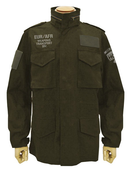 「ヨルムンガンド」の「HCLI M-65ジャケット」。コミックマーケット89では「HCLI PVCパッチ」とのセットでの取り扱いとなる。