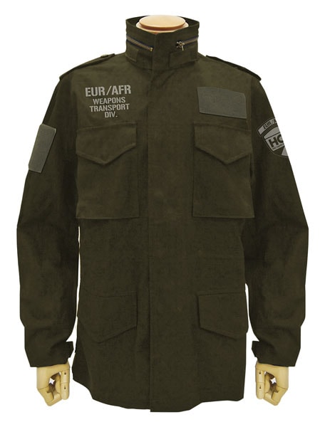 「ヨルムンガンド」の「HCLI M-65ジャケット」。コミックマーケット89では「HCLI PVCパッチ」とのセットでの取り扱いとなる。