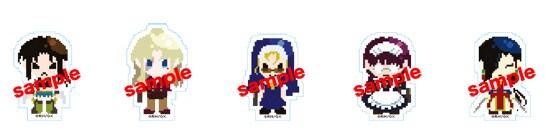 「BLACK LAGOON」のロアナプラ福袋に付属する「ドット絵柄アクリルキーホルダーセット]。