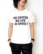 NO COFFEE  Tシャツ　白ver.の着用イメージ。