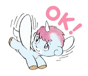 LINEスタンプ「ユニコ1」より。