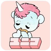 LINEスタンプ「ユニコ1」のメイン画像。