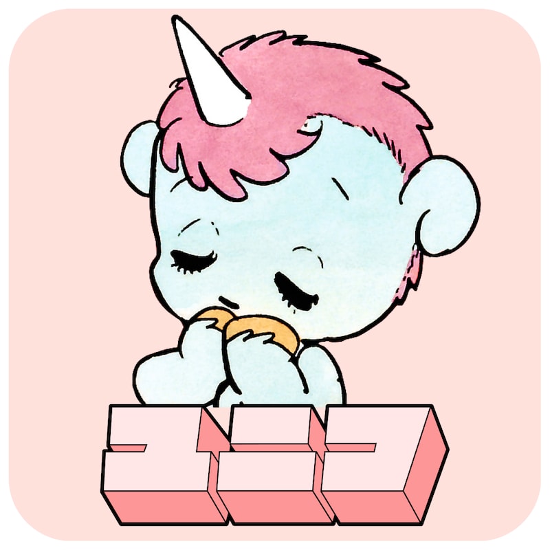 LINEスタンプ「ユニコ1」のメイン画像。