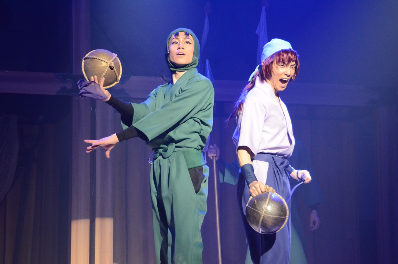 「ミュージカル『忍たま乱太郎』第7弾 ～水軍砦三つ巴の戦い！～」公開稽古より。