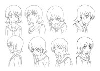 小田切双葉（CV：金澤まい）の設定画。