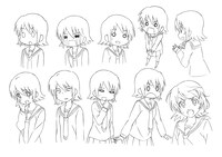 小田切双葉（CV：金澤まい）の設定画。