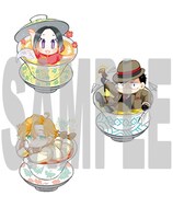 3連アクリルチャームに用いられる「上海白蛇亭奇譚」のキャラクターイラスト。