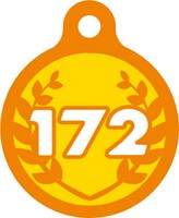 c賞「総北デザインベアブリック」に付属するゼッケンナンバー入りプレート