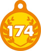 c賞「総北デザインベアブリック」に付属するゼッケンナンバー入りプレート