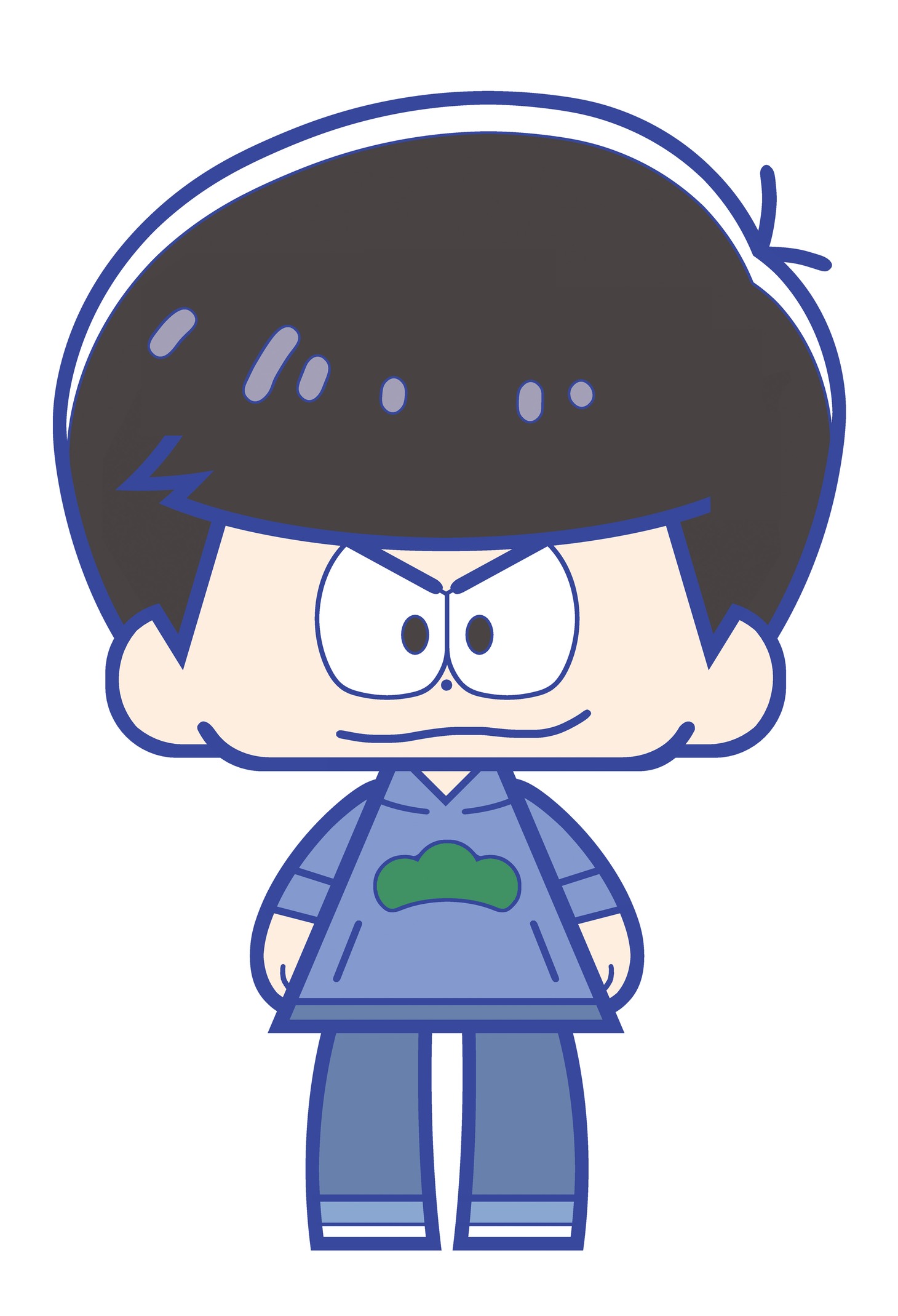 「こえだらいずR ラバーストラップコレクション」のカラ松の原案イラスト。