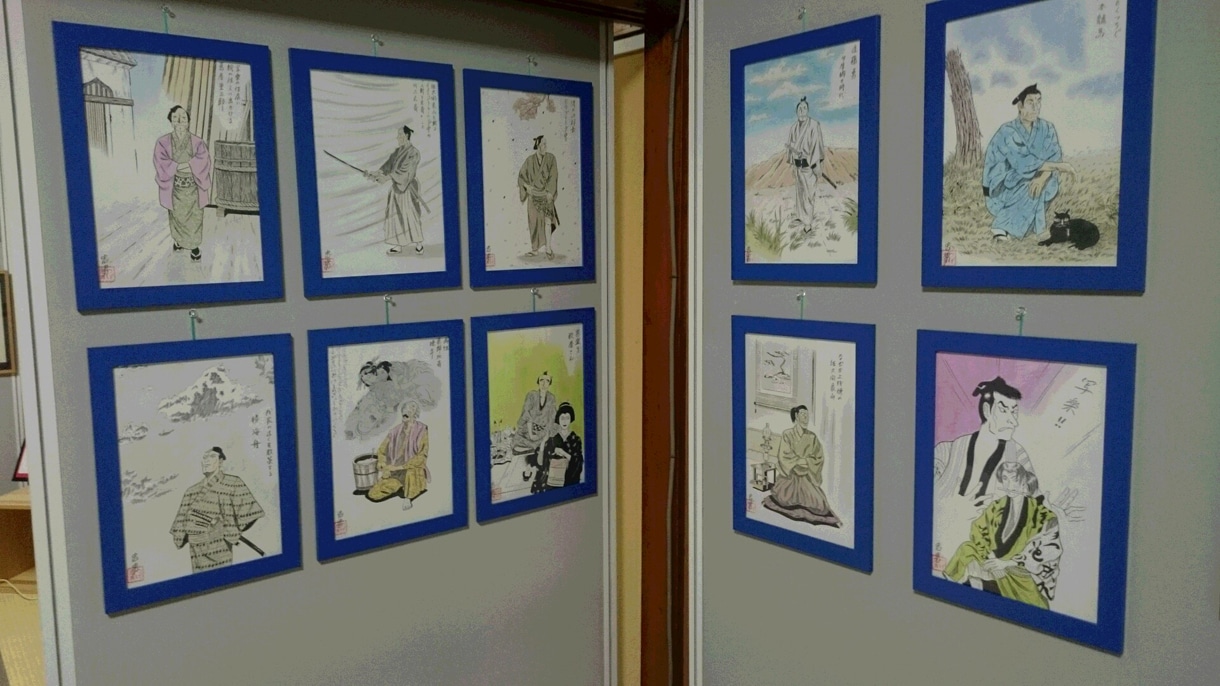 原画展の会場で展示販売される描き下ろしイラストの一部。