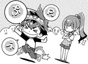 「ちょい能力でいこう！ 転校生は透明人間!?のまき」本編より挿絵のサンプル。