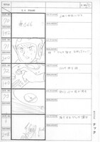 「チャージマン研！」の絵コンテ。名台詞「ボルガ博士、お許しください！」は、絵コンテ上だと「ゲルテ博士」になっている。