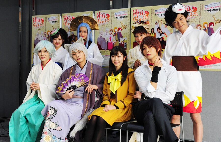 上段左から高木悠未（LinQ）、奥仲麻琴、大場美奈（SKE48）、加藤真央。下段左から樋口裕太、八神蓮、寺島咲、南圭介。