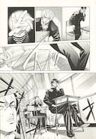 原作マンガより、突然に椅子を奪われても身じろぎひとつしない坂本。