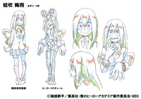 蛙吹梅雨の設定画。