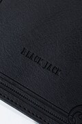 「BLACK JACK」の文字の型押し。