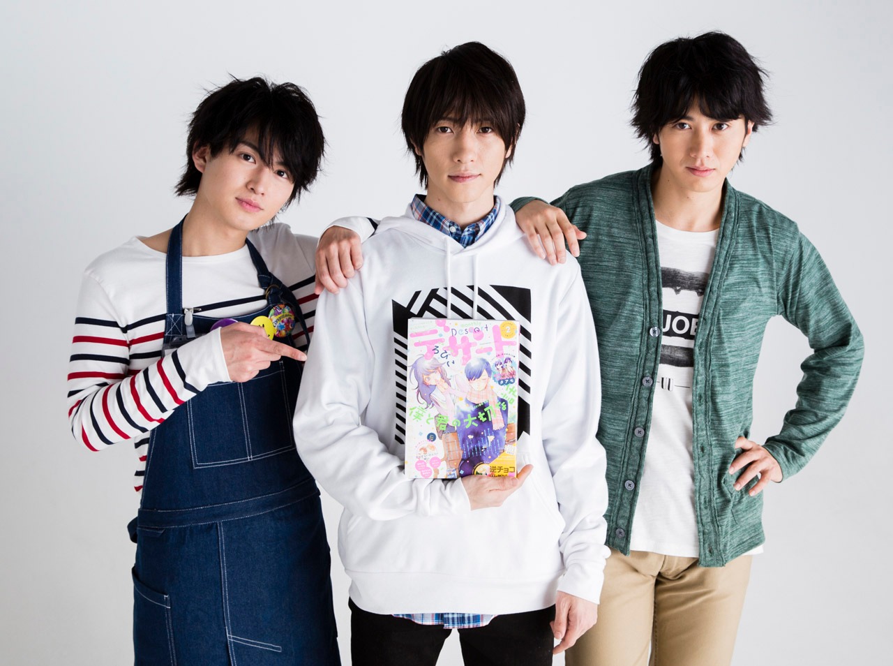 （左から）松田凌、鈴木拡樹、太田基裕。