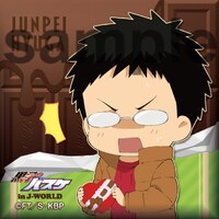 会場で販売されるスクエア缶バッジ。