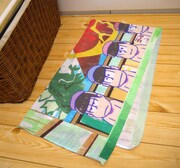 「入浴松ボディウォッシュタオル」の使用例。