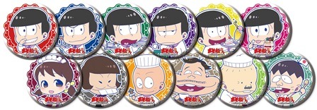 店内で販売されるトレーディング缶バッジのラインナップ。