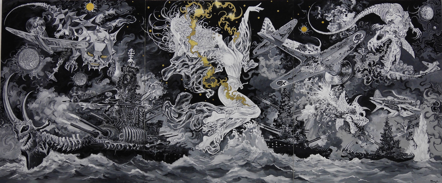 龍まんじ作「CHAOS VS COSMOS」。