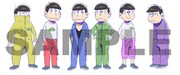 アニミュゥモにて「おそ松さん」のDVDとBlu-rayのいずれかを全巻購入すると進呈されるラバーストラップセット。