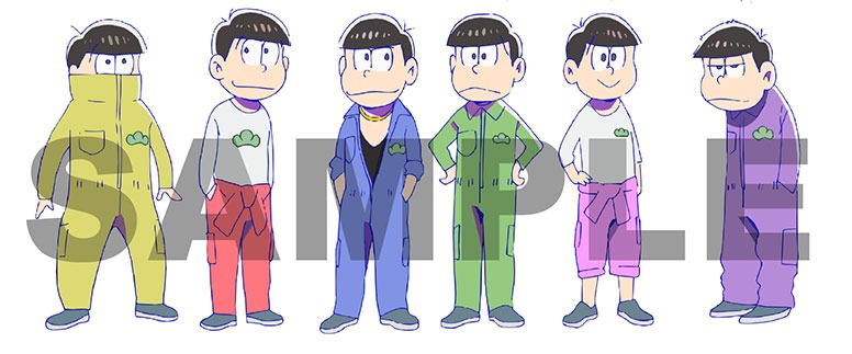 アニミュゥモにて「おそ松さん」のDVDとBlu-rayのいずれかを全巻購入すると進呈されるラバーストラップセット。