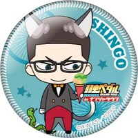 物販コーナーの缶バッジ。