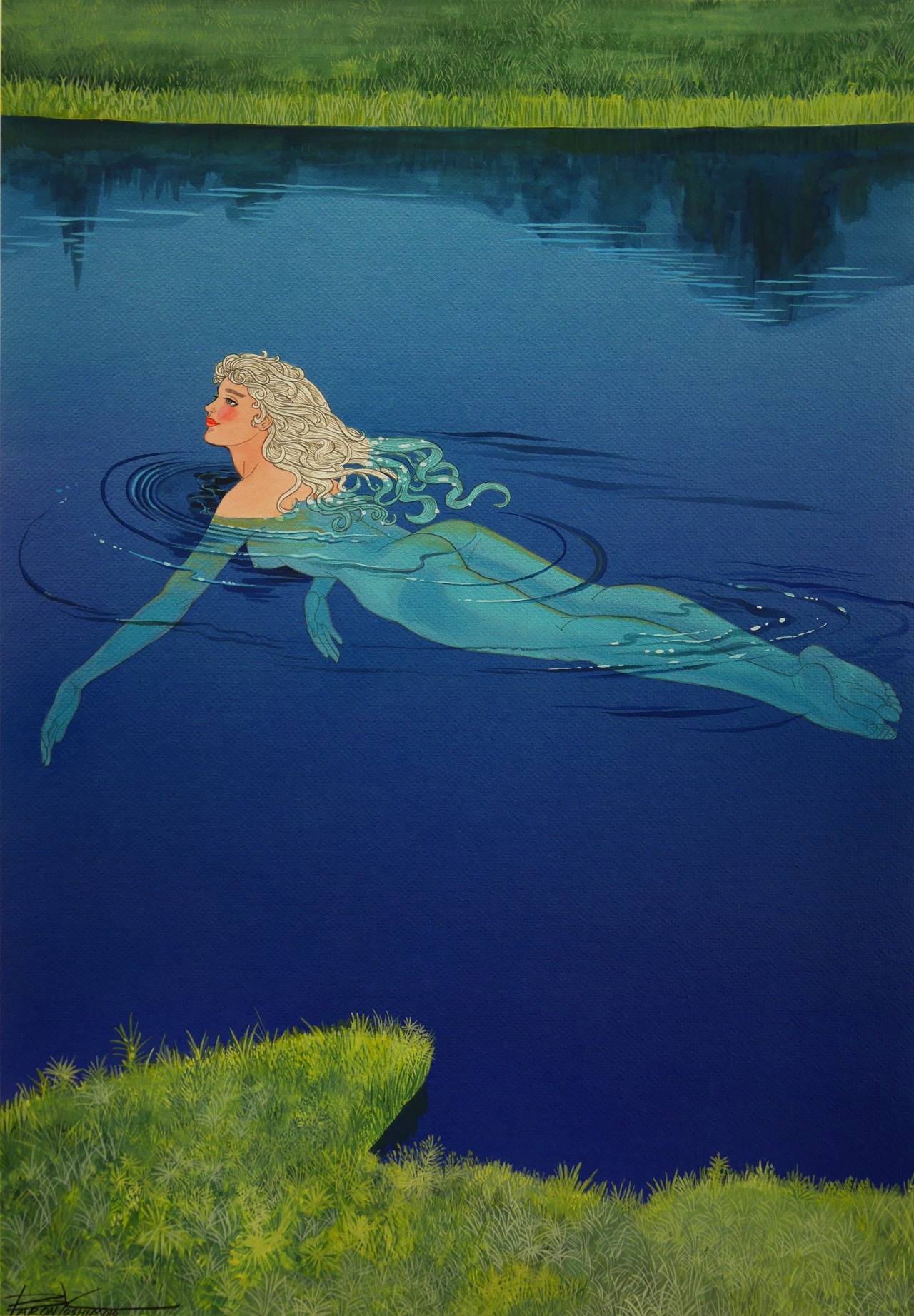 龍まんじ作「浄流心」。