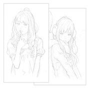 ポストカードセットA (線画)。